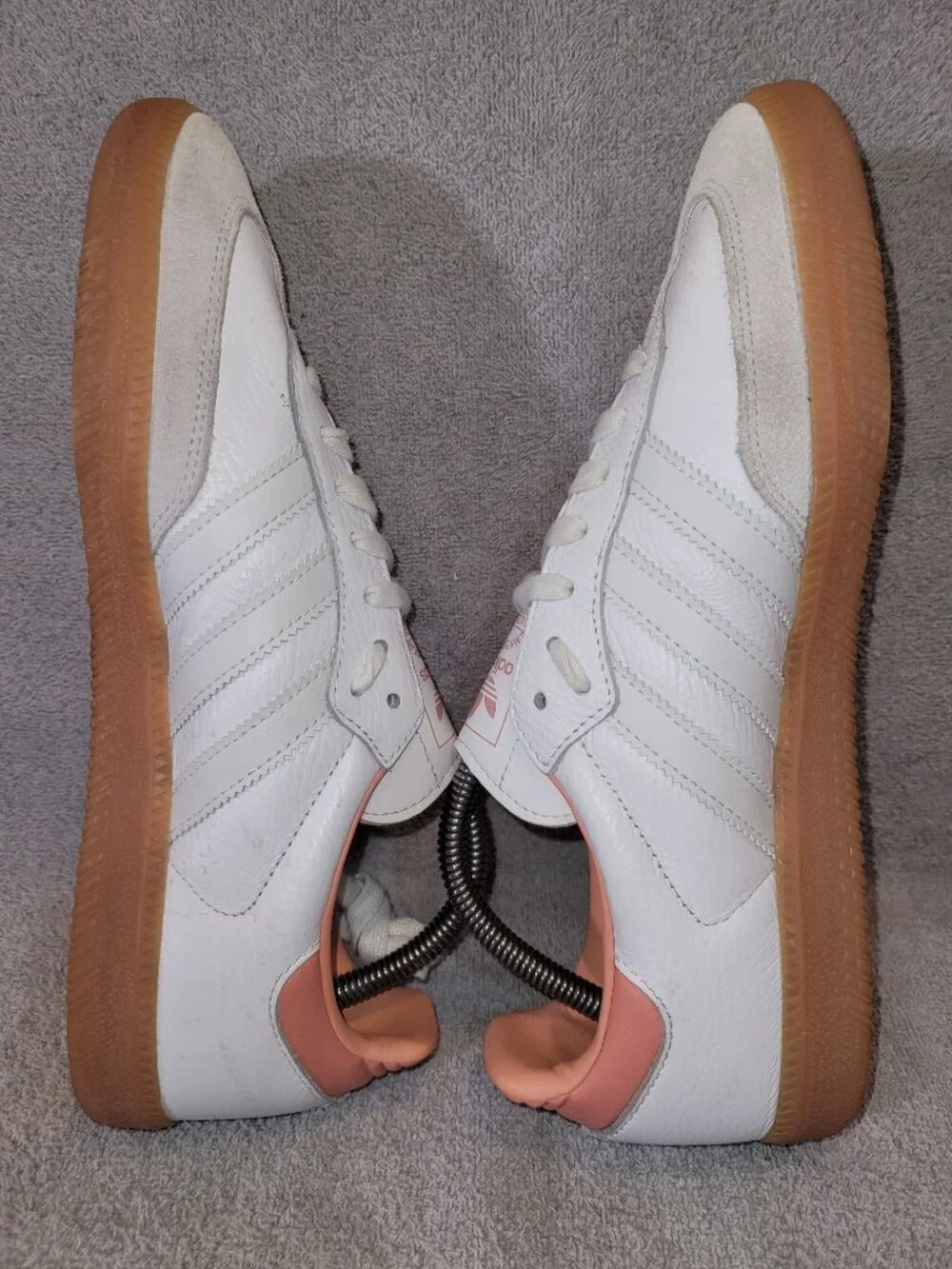Adidas Samba OG Women's Size 9.5 White Wonder Clay Tan Sneakers IG5932 (#2236)